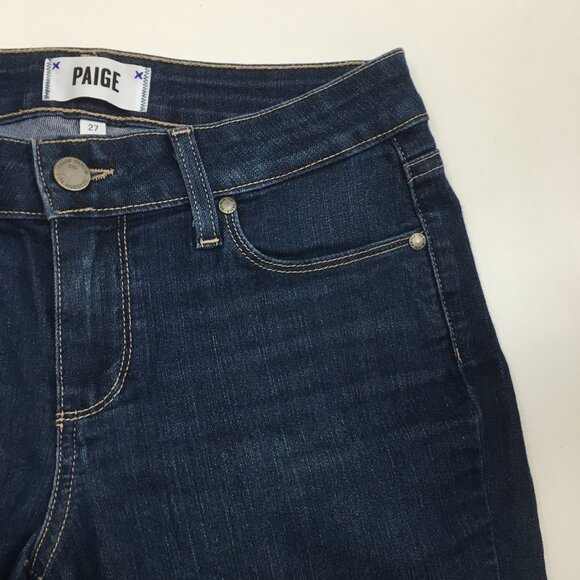 PAIGE Premium Denim Tami Wash Verdugo Ankle 5 Pocket Logo Hardware Jeans - Picture 7 of 11